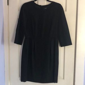 Black 3/4 sleeve JCrew dress size 6